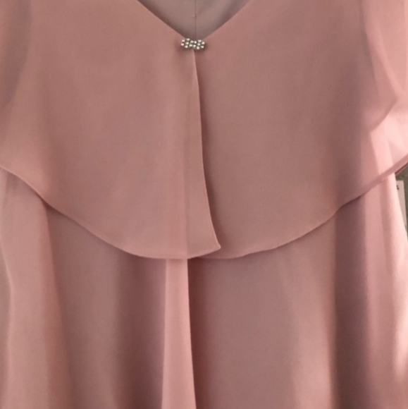 Blush Tiered Dress Sz 14 - Picture 2 of 2